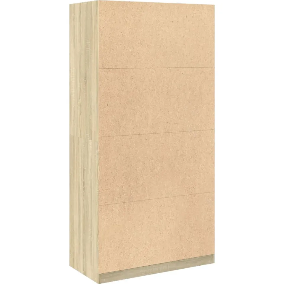 vidaXL Kledingkast 100x50x200 cm bewerkt hout sonoma eikenkleurig, foto 4