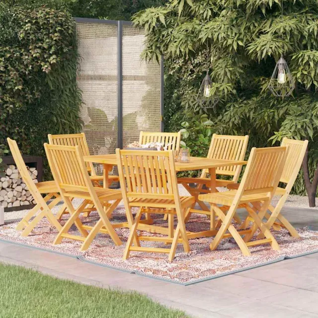 vidaXL 9-delige Tuinset massief teakhout bruin, foto 2