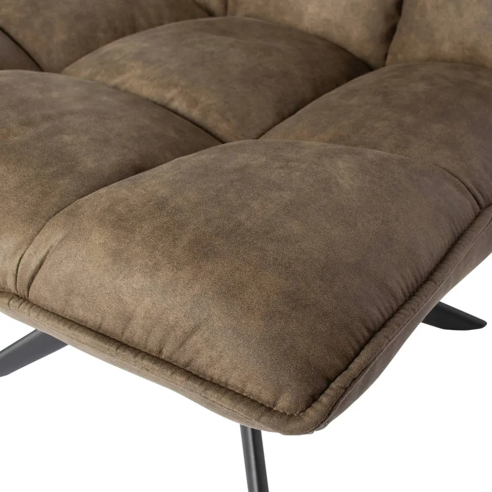 WOOOD Jouke Draaifauteuil - Polyester - Zand - 97x70x85, foto 6