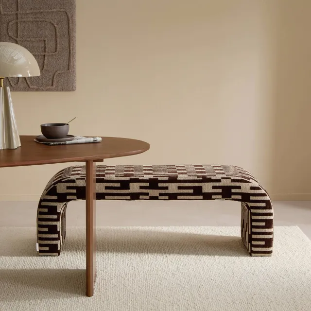 NOUS Living eetkamerbank Cannes 140 cm city brown, foto 2