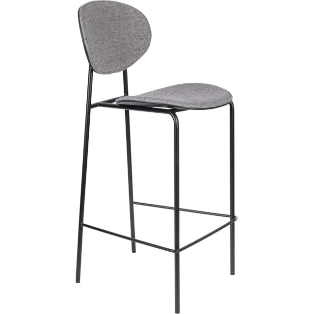 Housecraft Living Donny Barkrukken rugleuning 66 cm Grijs - Set van 2