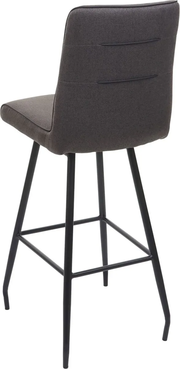 MCW Barkruk MCW-H72, barkruk counterkruk, draaibare auto-positie voetensteun staal stof/textiel ~ grijsbruin