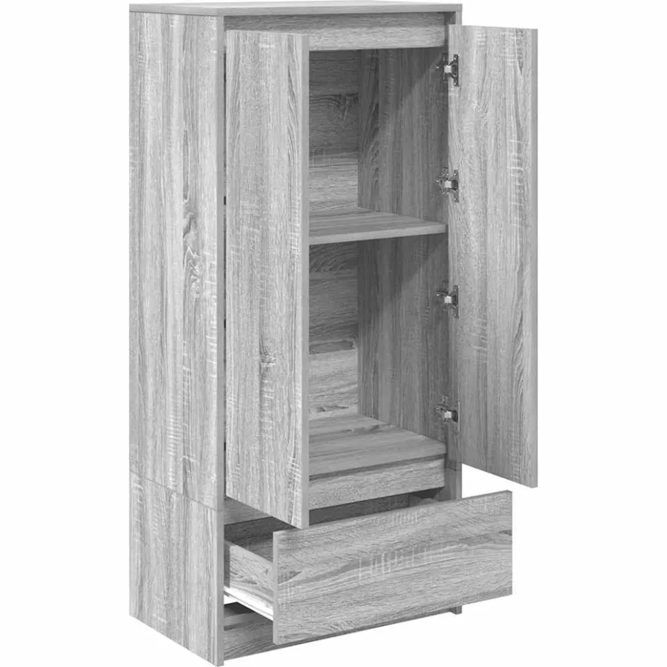 vidaXL Kast met lade 55,5x34x119,5 cm spaanplaat grijs Sonoma, foto 4