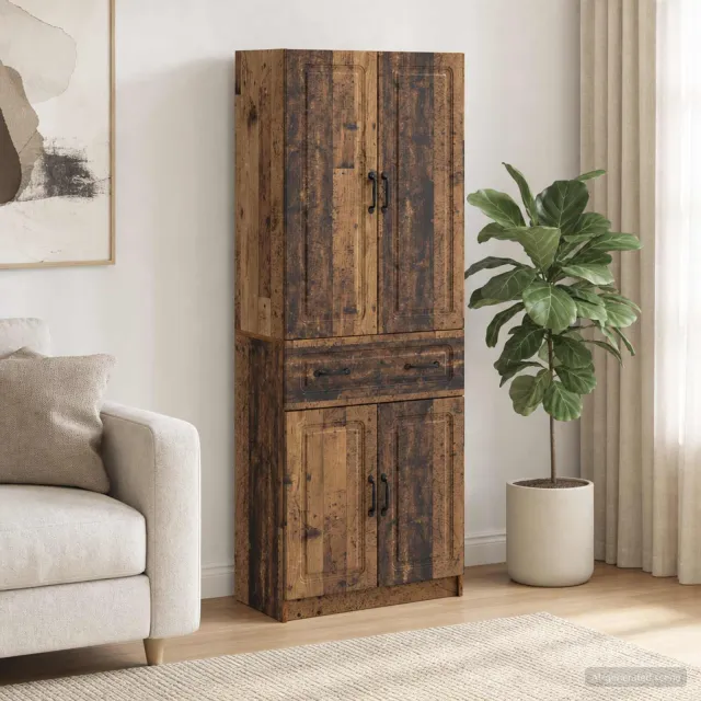 vidaXL Kastenset 2 st Oud hout Bewerkt hout Bruin