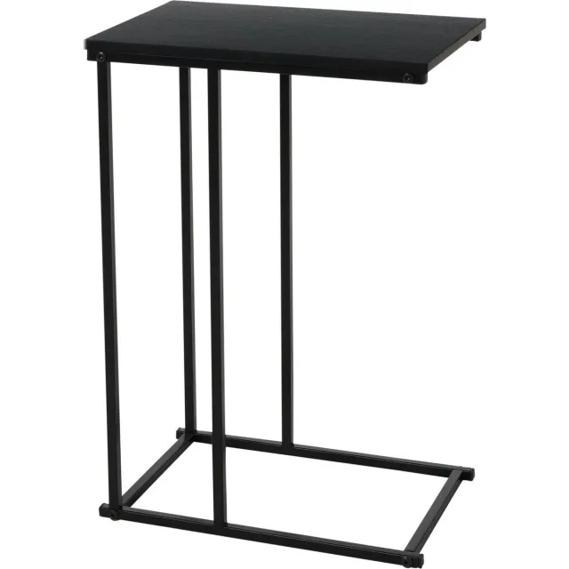 Bellatio Design Bijzettafel - banktafel - 1x - zwart - metaal - 40 x 26 x 58 cm - nachtkastje