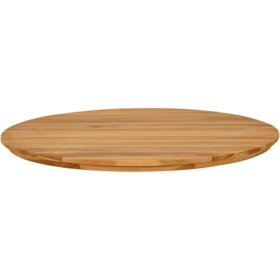 vidaXL Tafelblad Ø 80 x 3,5 Rond Massief Teakhout Naturel Bruin