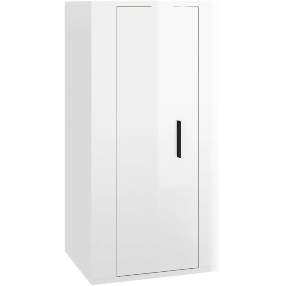 vidaXL Tv-wandmeubel 40x34,5x80 cm hoogglans wit, foto 3