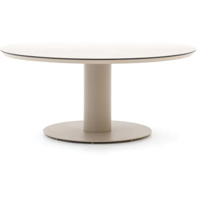 Tierra Outdoor Moreno low dining tuintafel ø 150cm (h: 68cm) Taupe