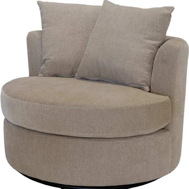 Giga Meubel Fauteuil Thony Luxe Draaibaar - Taupe - Zithoogte 46cm