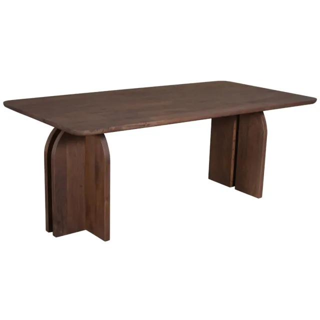 DÉJA Living Eettafel Brodie - Walnoot - 250 cm - Mangohout - Rechthoek - 6-8 Personen Donkerbruin