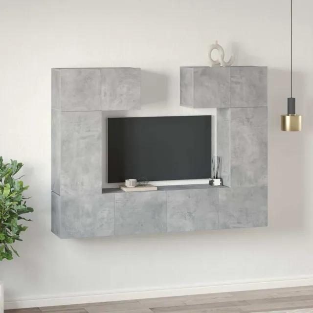 vidaXL 6-delige Tv-meubelset bewerkt hout betongrijs grijs, foto 2