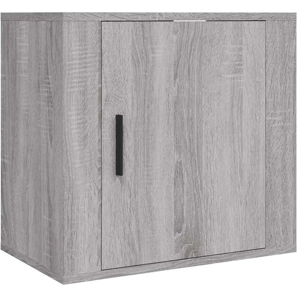 vidaXL Nachtkastje wandgemonteerd 50x30x47 cm grijs sonoma eikenkleur