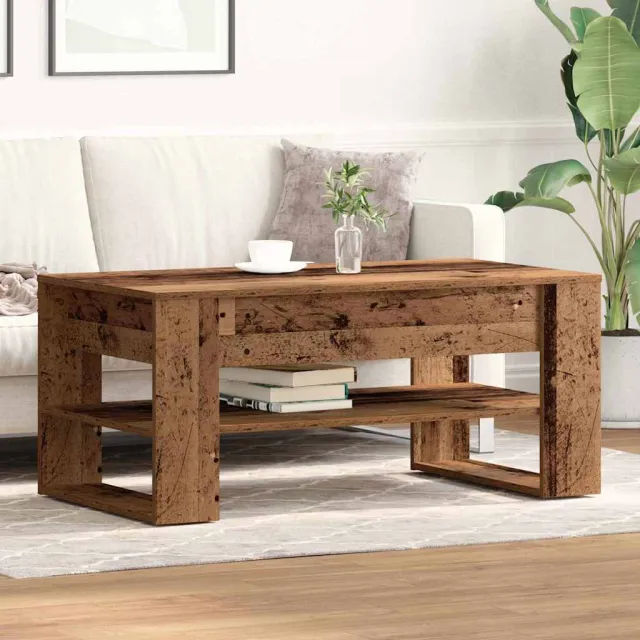 vidaXL Salontafel Oud Hout 102 x 55 x 45 cm Bewerkt hout bruin, foto 2