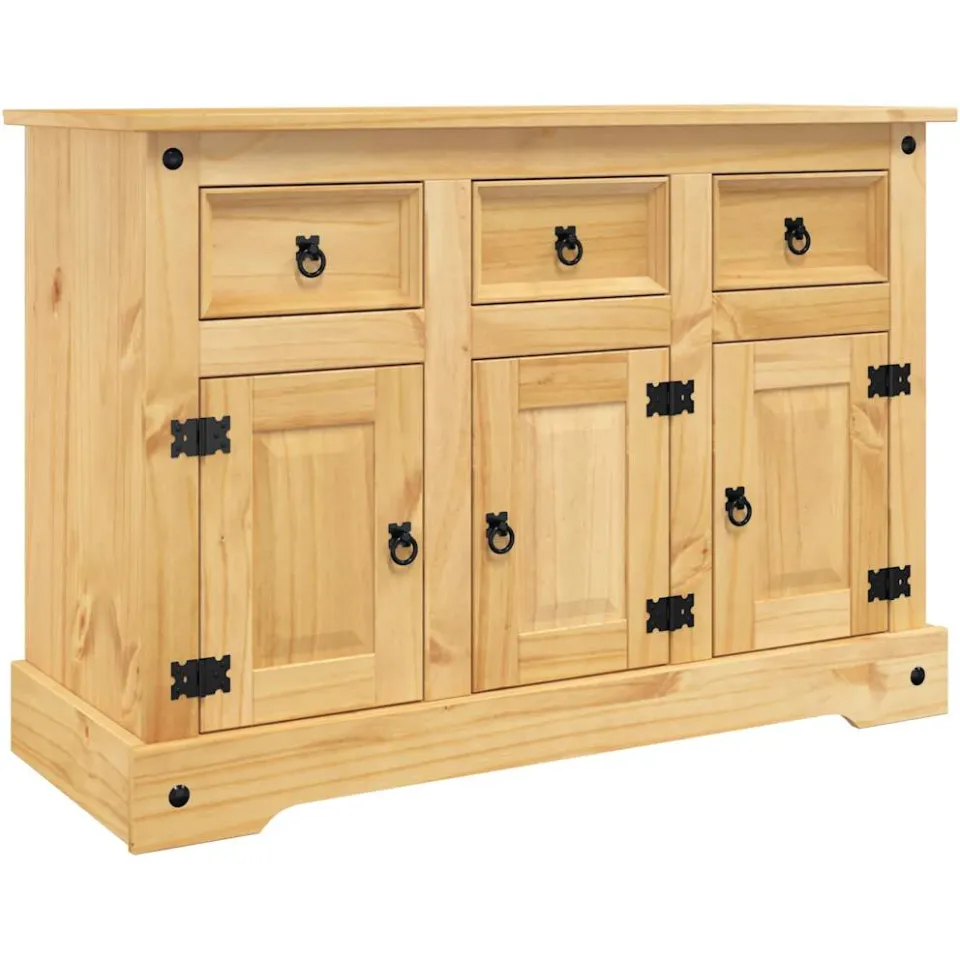 vidaXL Dressoir "Corona" Bruin 112x44x78 cm Massief Hout Mexicaans Dennenhout, foto 3