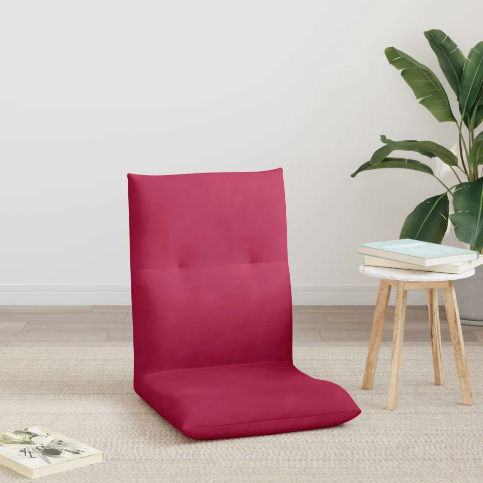 vidaXL Verstelbare vlo stoelen Wijnrood Fluweel, foto 3