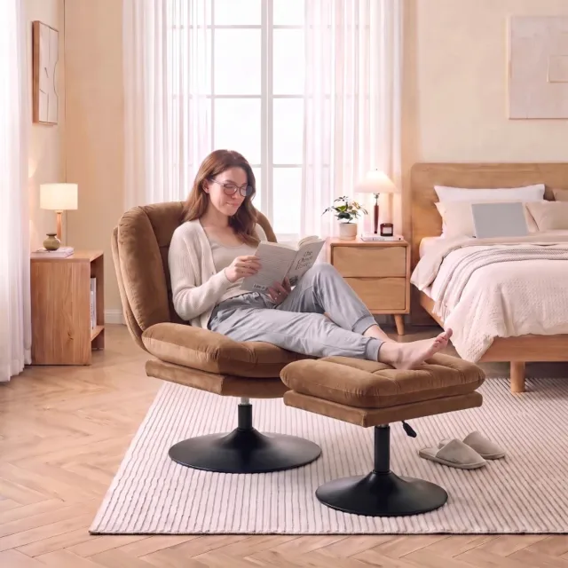 GranMaison Relaxfauteuil - Relaxzetel - Relaxstoel - Fauteuil - Stoel - 360° draaibaar - Voor één Persoon - Bruin