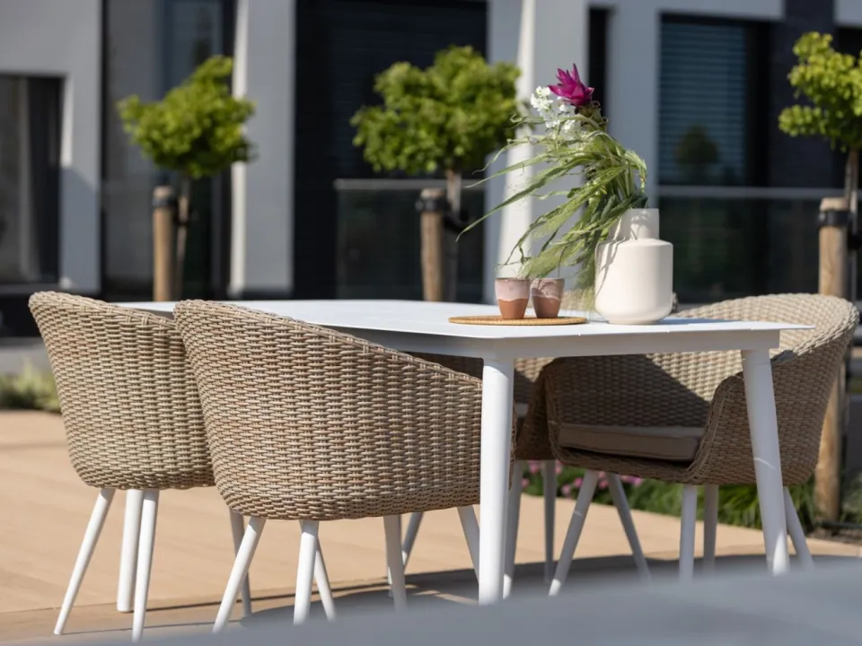 Manifesto Furniture Manifesto Sora dining tuintafel 160x90x74cm wit, foto 5