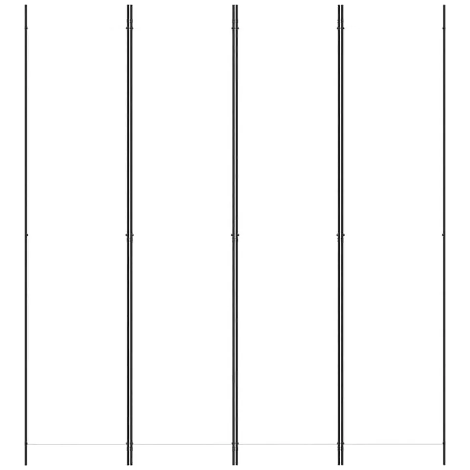vidaXL Kamerscherm met 4 panelen 200x220 cm stof wit, foto 4