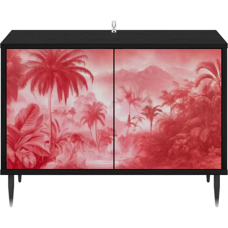 vidaXL Tv-meubel AACHEN 69 x 33 x 50,5 cm Zwart eiken Bewerkt hout, foto 4