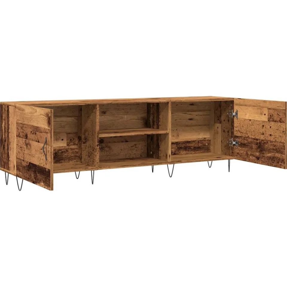 vidaXL Tv-meubel 150x30x50 cm bewerkt hout oud houtkleurig bruin, foto 4