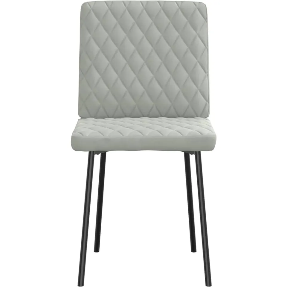vidaXL Eetkamerstoelen 2 st fluweel lichtgrijs