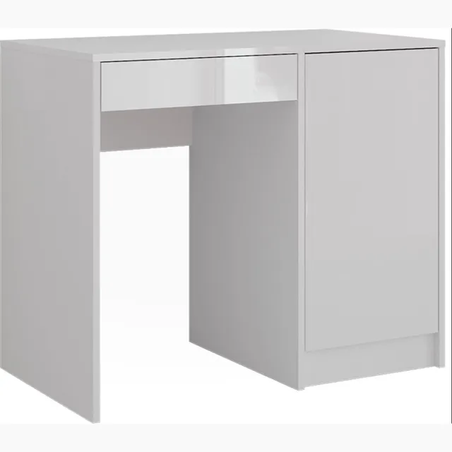 Vicco Kaptafel Sherry, Wit/Wit Hoogglans, 89.8 cm zonder spiegel