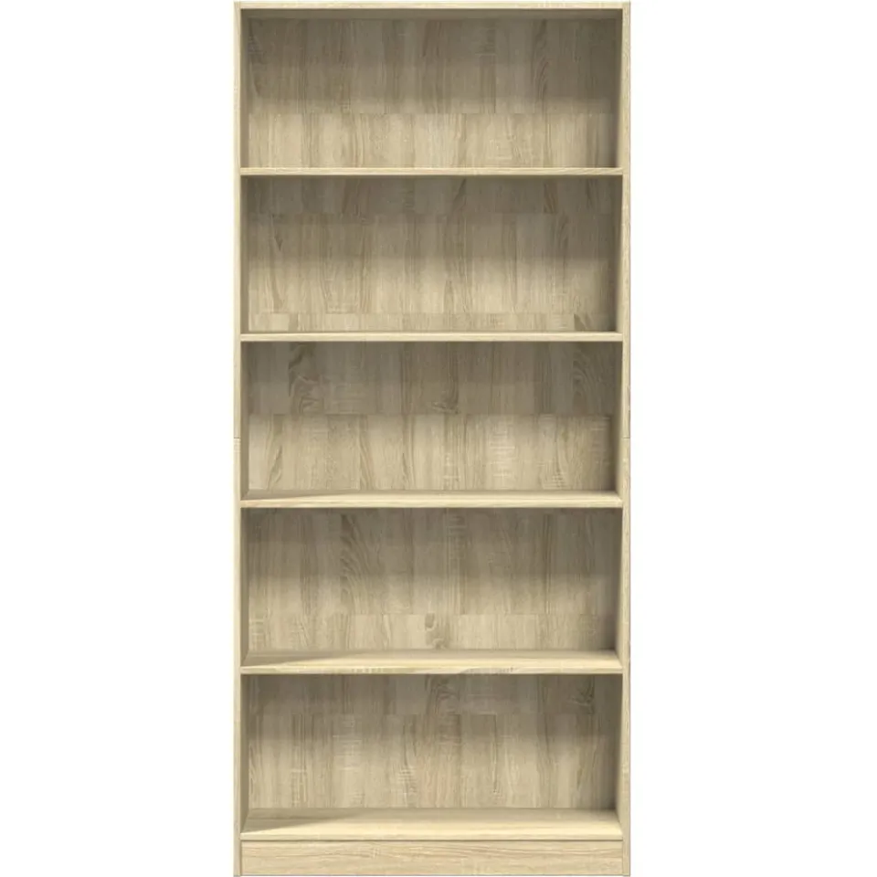 vidaXL Boekenkast Sonoma Eiken 80x24x176 cm Bewerkt Hout, foto 3
