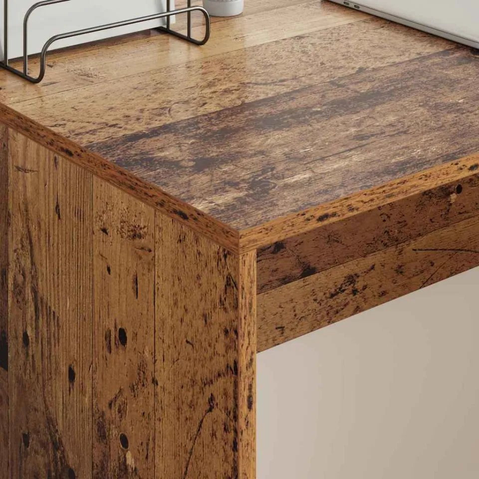 vidaXL Bureau Oudhout Bewerkt hout 109 x 50 x 78 cm bruin, foto 3