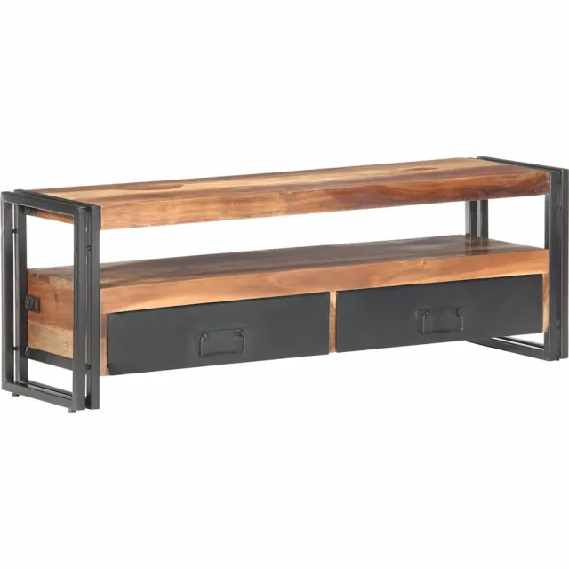 vidaXL Tv-meubel 120x30x40 cm massief hout Bruin