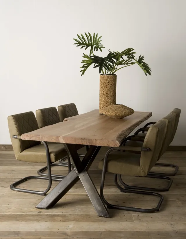 TOFF Yunta Tree-trunk dining table 220x100 - top 6/3 Naturel