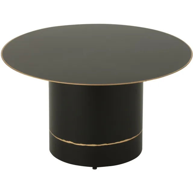 J-Line salontafel Cilinder Rond - ijzer - zwart/goud - small