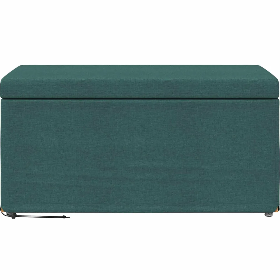 vidaXL Kruk Donkergroen 81 x 41 x 40 cm Stof en Geëngineerd Hout groen, foto 4