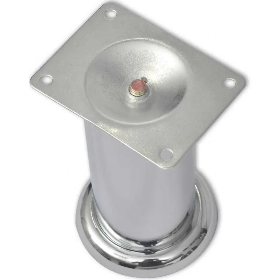 vidaXL Bankpoten rond chroom 120 mm 4 st, foto 2