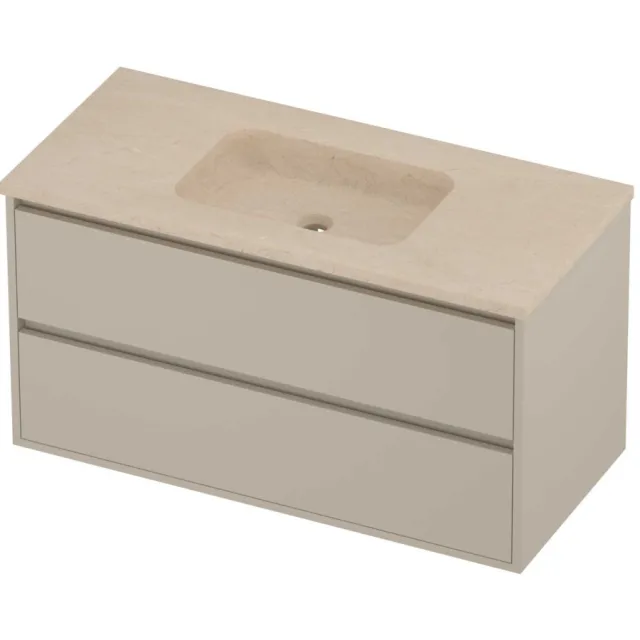 Proline Rollo Badmeubelset Hardsteen Elegant Midden 100x46x54 cm Sand Stone Soft Linen Beige
