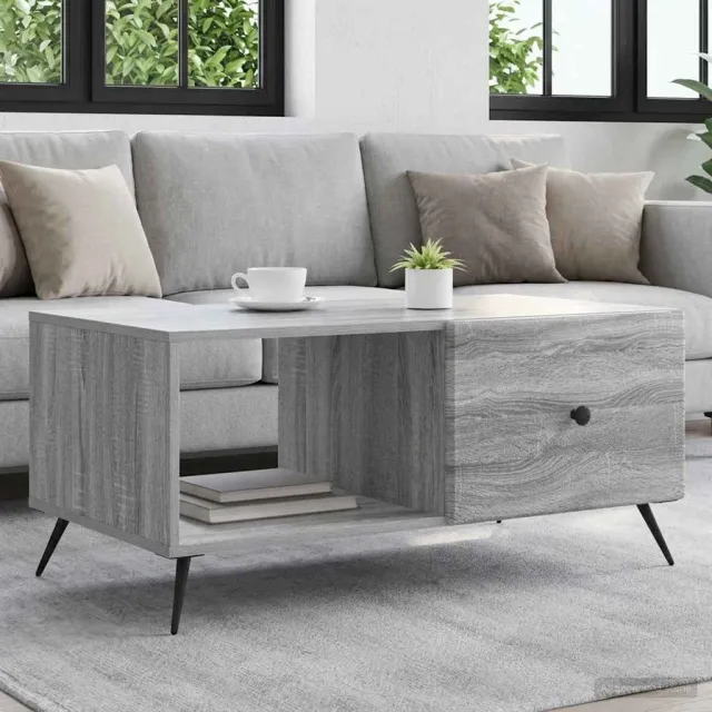 vidaXL Salontafel Grijs sonoma 90 x 50 x 40 cm Bewerkt hout, foto 2