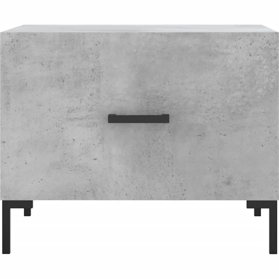 vidaXL Salontafels 2 st 50x50x40 cm bewerkt hout betongrijs grijs, foto 4