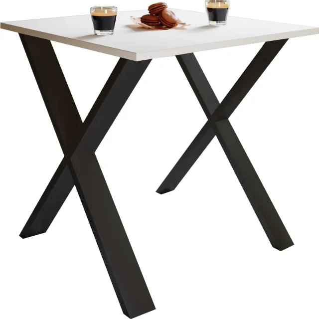 Vcm kleine tafel en stoelen, tafelstoel, eettafel en stoelen, kleine eettafel en stoelen, tafels en stoelen, compacte tafel en stoelen, kleine keukentafel en stoelen, tafel- en stoelset, keukentafels en stoelen, eettafels en stoelen Schwarz / Weiß
