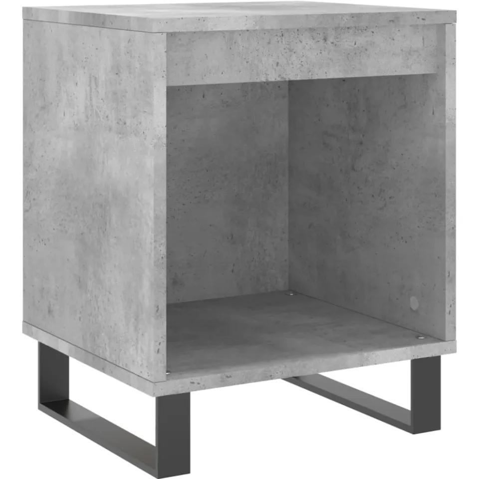 vidaXL Nachtkastjes 2 st 40x35x50 cm bewerkt hout betongrijs