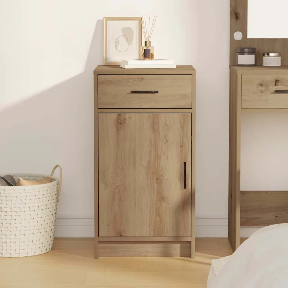 vidaXL Dressoir Artisan Eiken 40 x 40,5 x 75 cm Bewerkt hout, foto 3