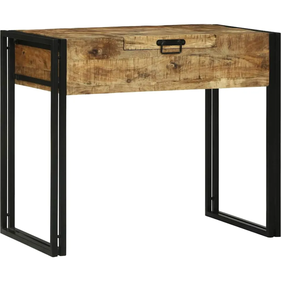vidaXL Slaapkamer Kaptafels Bruin 90 x 50 x 75 cm Massief mangohout, foto 3
