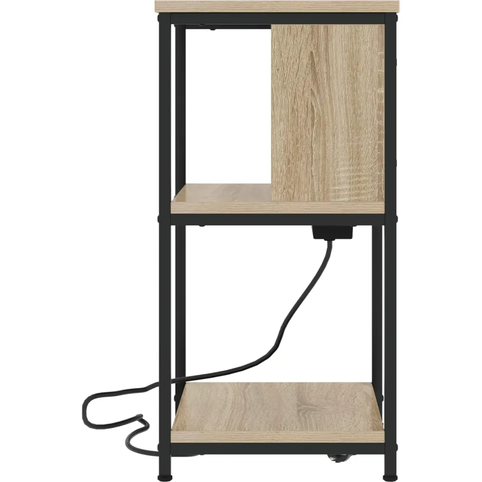 vidaXL Nachtkastje Sonoma Eiken 38 x 31 x 61 cm Bewerkt hout, foto 3