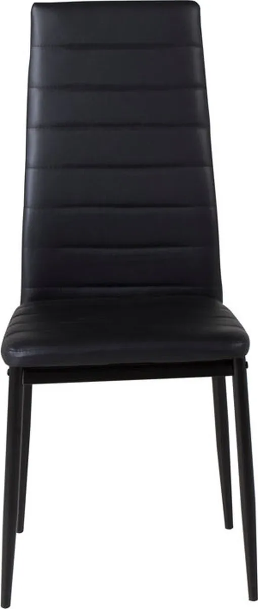 Venture Home Venture-Home-Eetkamerstoelen-2-st-Slim-lederlook-zwart