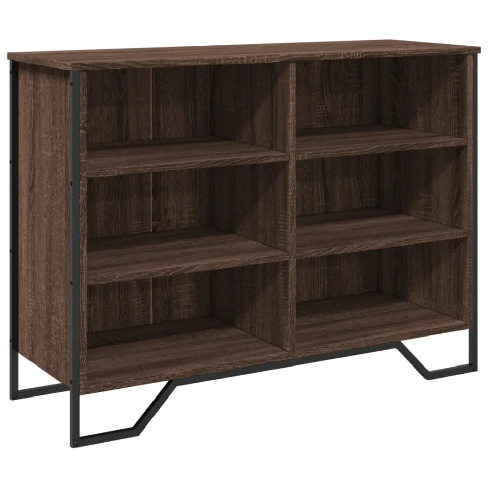 vidaXL Dressoir 101x35,5x74,5 cm bewerkt hout bruin eikenkleur, foto 3