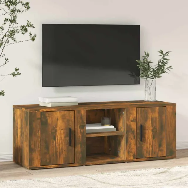 vidaXL Tv-meubel 100x31,5x35 cm bewerkt hout gerookt eikenkleurig, foto 2