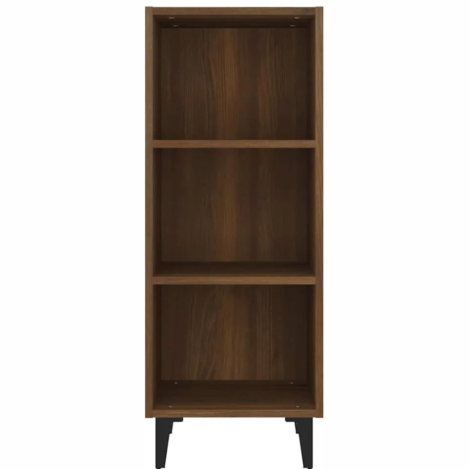 vidaXL Dressoir 34,5x32,5x90 cm bewerkt hout bruin eikenkleur, foto 4