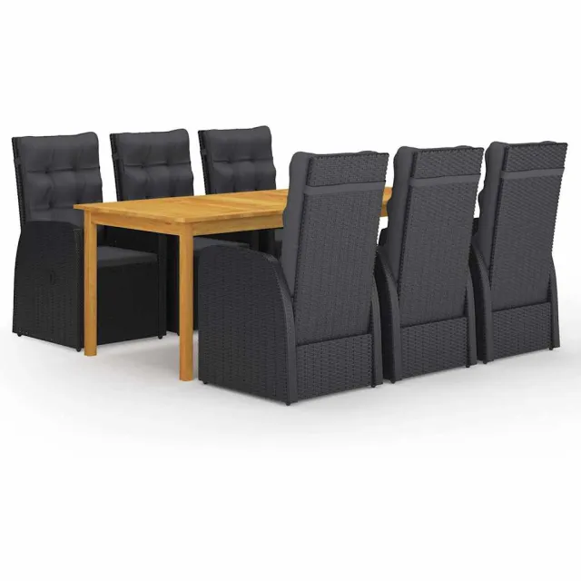 vidaXL 7-delige Tuinset zwart, foto 2