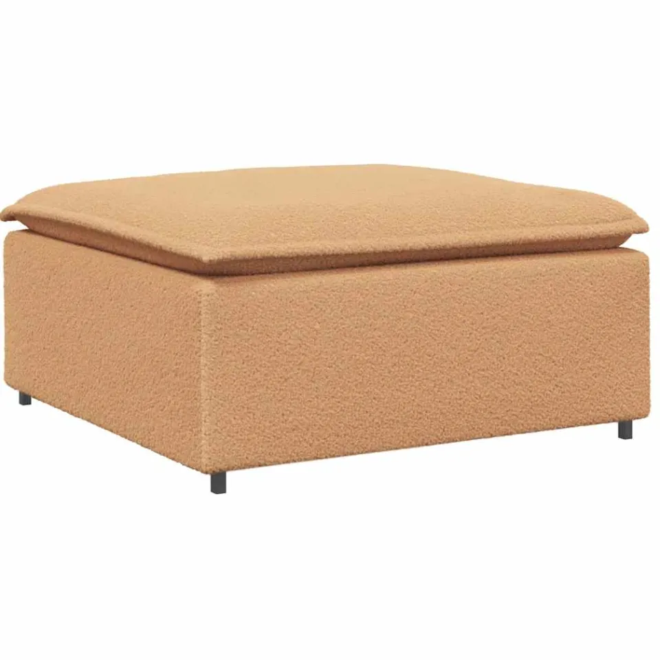 vidaXL Modulaire bank voetenbank module beige 100x100x48 cm, foto 3