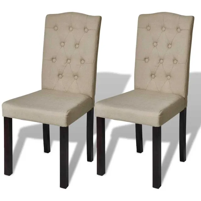 vidaXL Eetkamerstoelen 2 st stof camel Beige