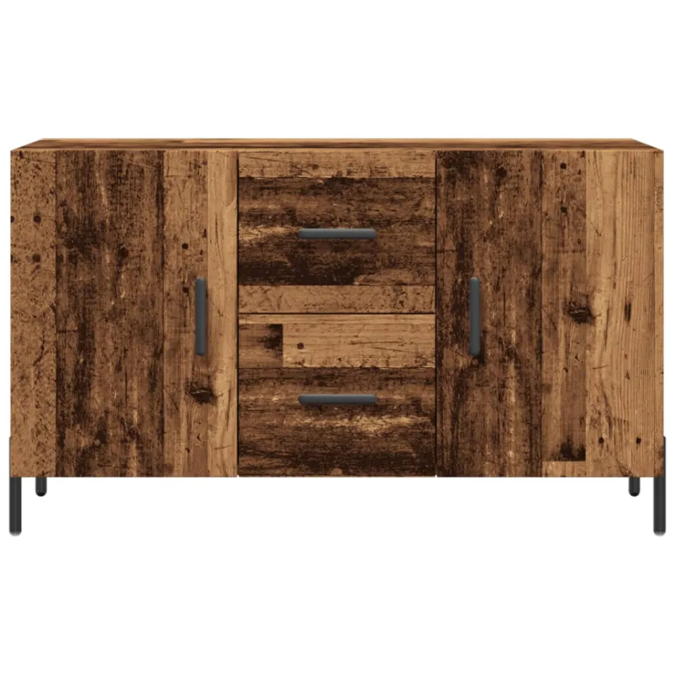 vidaXL Dressoir 100x36x60 cm bewerkt hout oud houtkleurig bruin, foto 4