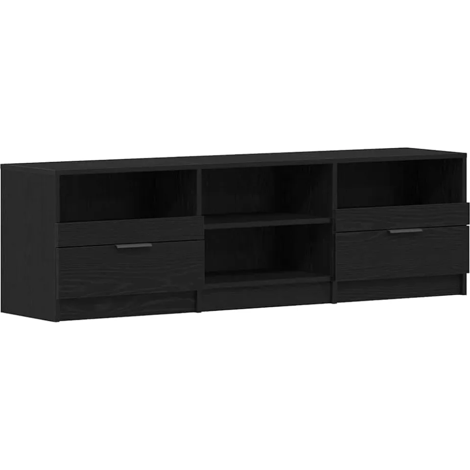 vidaXL TV-kast 150 x 33,5 x 45 cm Zwart Eiken Bewerkt hout, foto 3